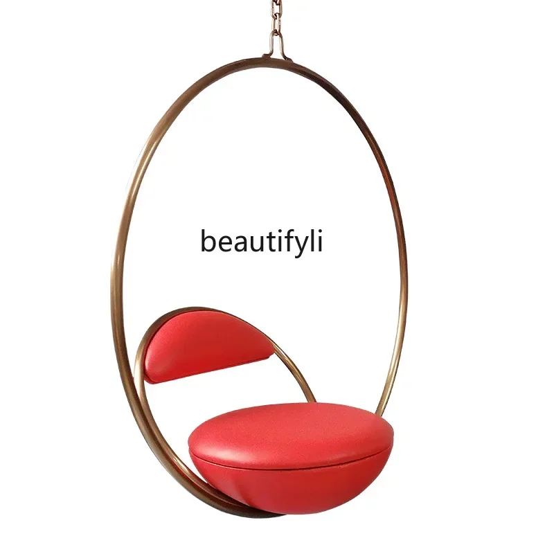 

Bedroom Chlorophytum Indoor Swing Glider Balcony Stainless Steel Leisure Chair Home Hanging Cradle Chair