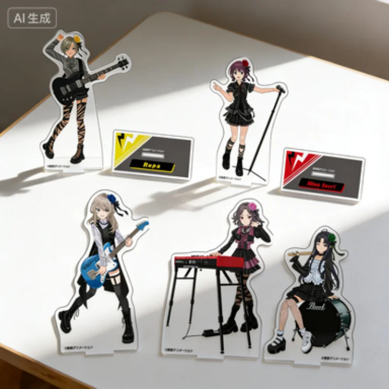 

Music Anime Girls Band Cry Cute Acrylic Stand Model Plate Desktop Ornament Collectible Accessory Display Holiday Gifts