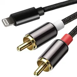 Blitz zu RCA Kabel Audio Aux Adapter, für iPhone14/13/12, iPad und iPod Modelle für Power Verstärker, Auto, Heimkino,