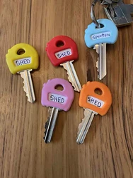 8pcs Holiday Themed Cartoon Silicone Key Caps - Scratch Prevention, Easy To Identify, Great For Christmas Gifts And Decoration