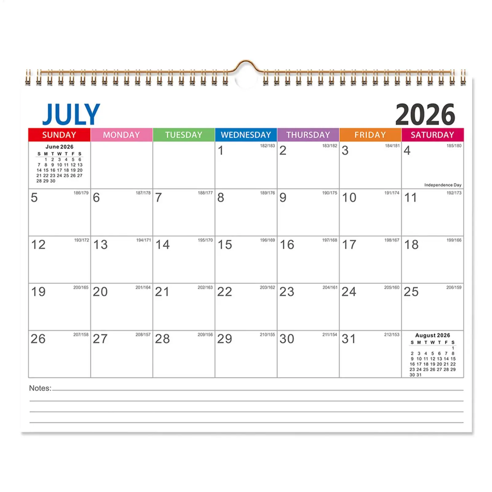 2026-2027 Wall Calendar July 2026-December 2027 Planner 18 Month Calendar For Home Office School Study Organizing