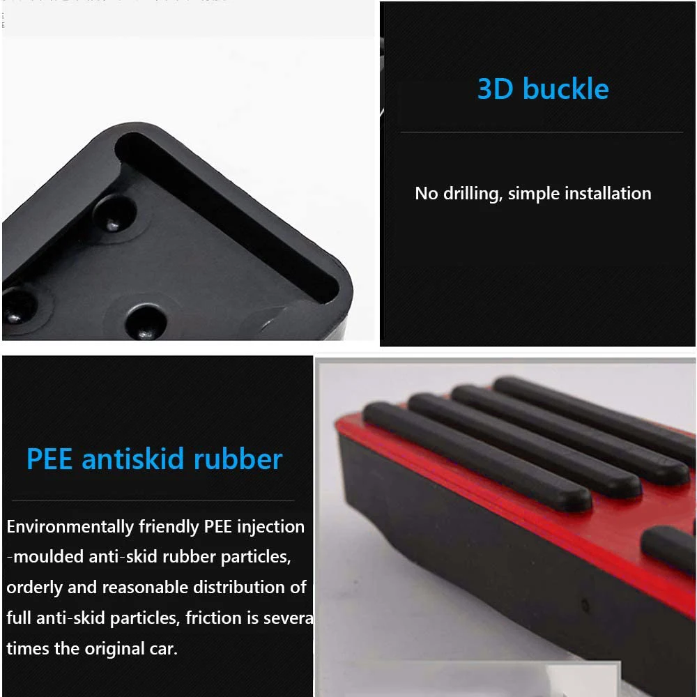 

AU34-Aluminium Alloy No Drilling Accelerator Pedal Covers,Brake Foot Pedal Pads 2 Pcs(Red) For Mazda 2 3 6 CX-3 CX-5 CX-9