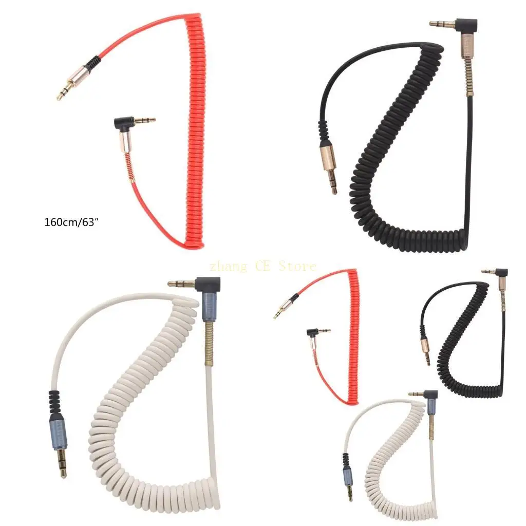

M5TD Stretchable Spring Cable 1.8m Long for Car Phone Headphone Speaker Accessories