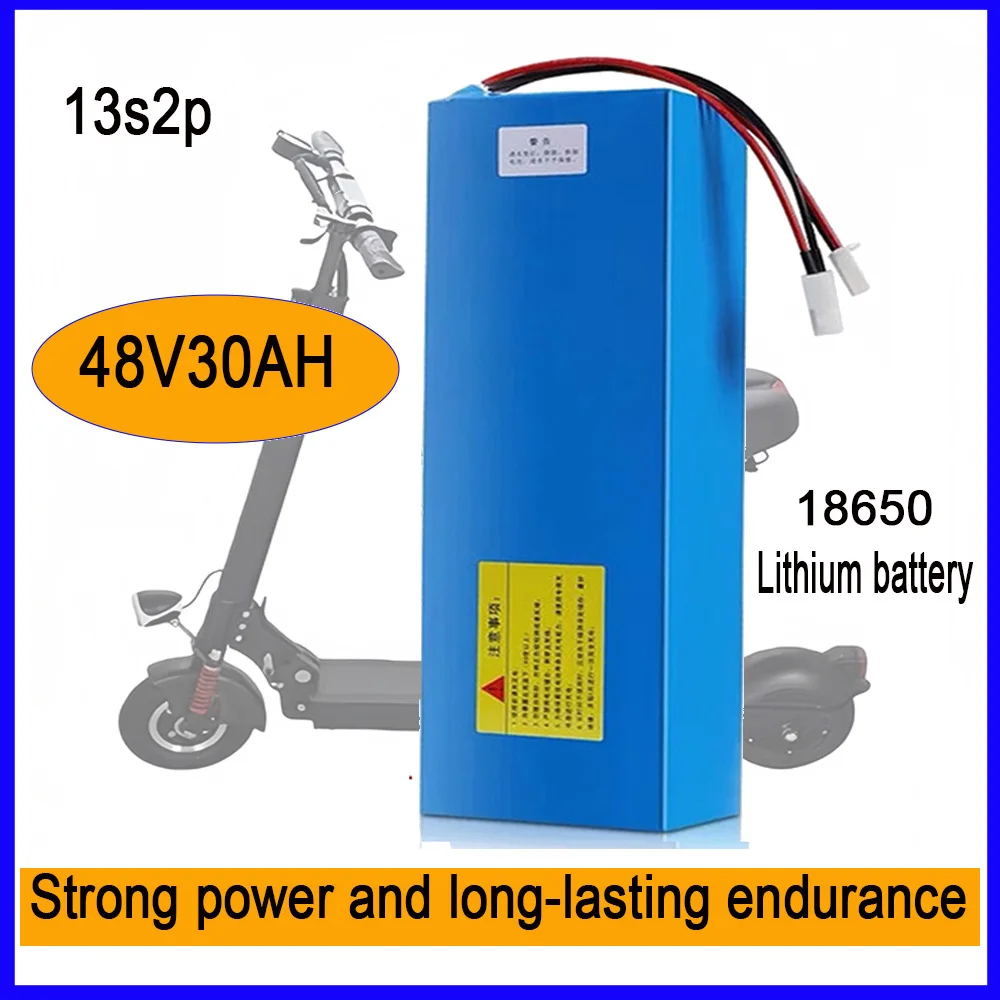 

48 В, 30 Ач, 18650 Аккумулятор litio13S2P1000W Аккумулятор высотного питания 54,6 В, 30000 мАч BMS + плавкая применимая батарея R3 E3 Puky, Kokua