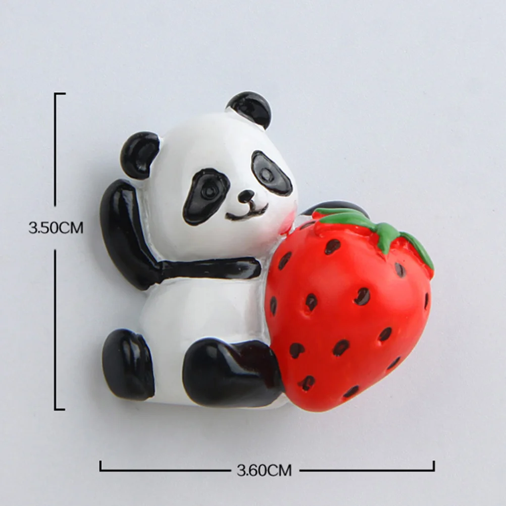 

2Pcs Refrigerator Magnetic Stickers Creative Cartoon Panda Fruit Style Fridge Magnet for Home Office Whiteboard