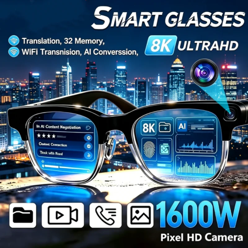 Photography With Ai - Gafas Inteligentes con IA, 8K, Control