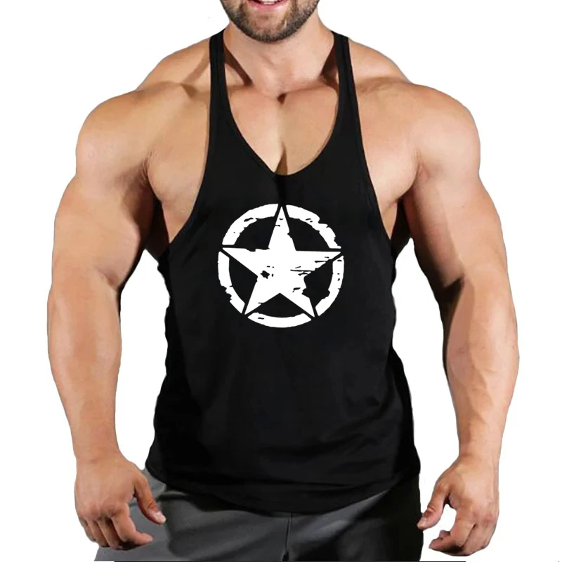 Fitness Man Brand Stringer Tank Top Vest Gym Shirt Men Bodybuilding Gyms Muscle Men\'s Sportswear Clothes Workout Clothing Vests