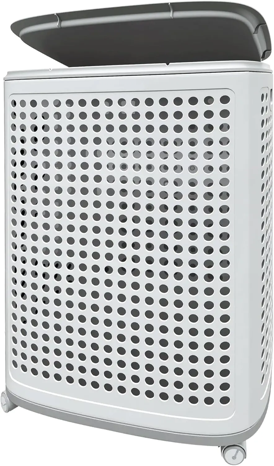 

Laundry Basket with Wheels & Lid, Rolling Clothes Hamper for Laundry Room, College Dorm, Bathroom