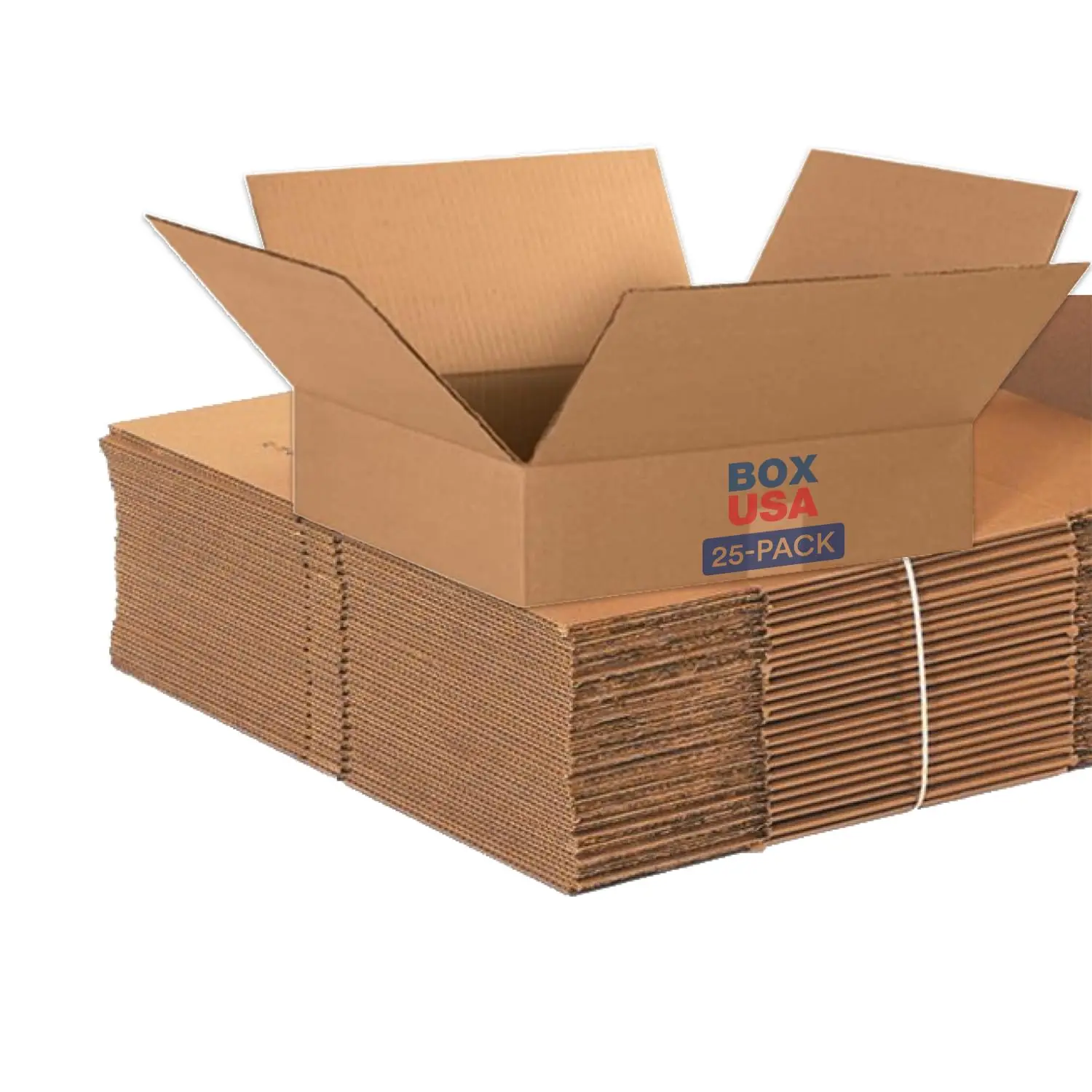 

15x15x4 Corrugated Cardboard Boxes, 25 Pack - Heavy Duty for Shipping, Moving & Storage
