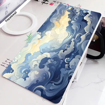 Large Gaming Mouse Pad Great Wave HD Print Gaming Big Mouse Pad XXL Gamer Mouse Mat Office Desk Carpet Game Mats 900x400mm