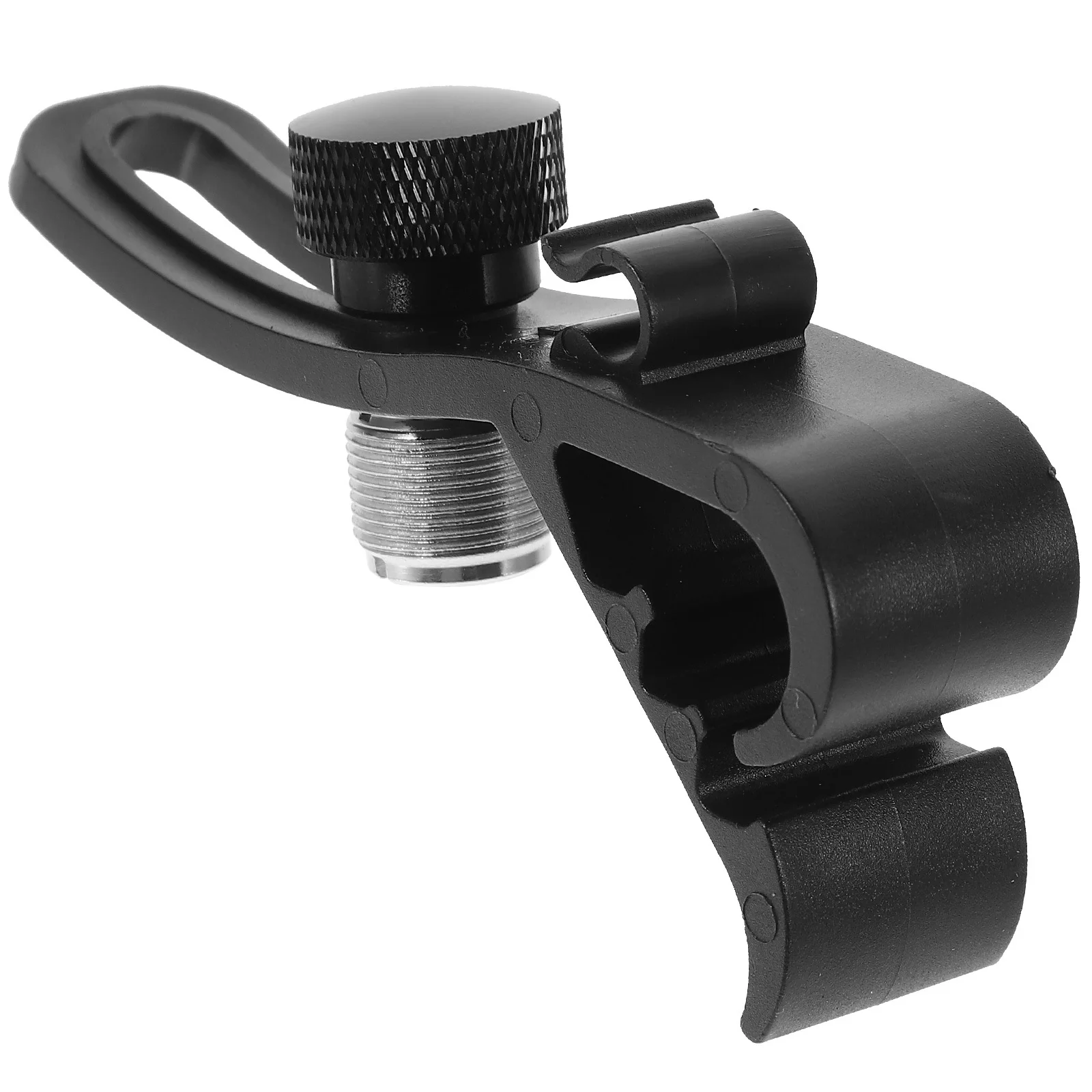 

Drum Mic Clamp with 3 Groove Points Adjustable Height Swivel Mount for Various Black Plastic Clip for Microphone Stand