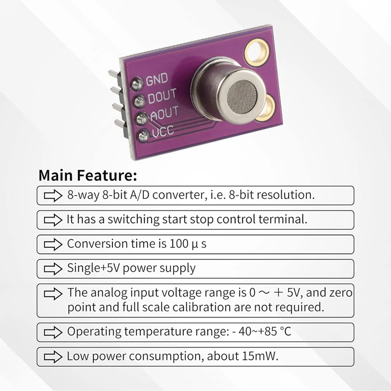 MS1100 Gas Sensor Module, High-Precision TVOC And CO2 Detection, Household And Laboratory Gas Quality Sensing