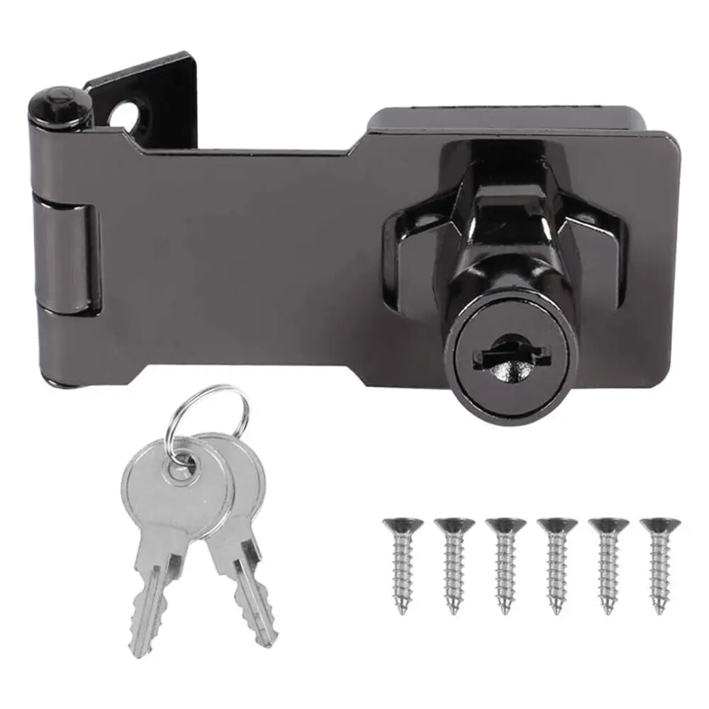 Locking Hasp And Staple With Keys Padlock Garage Lock Cupboard Shed