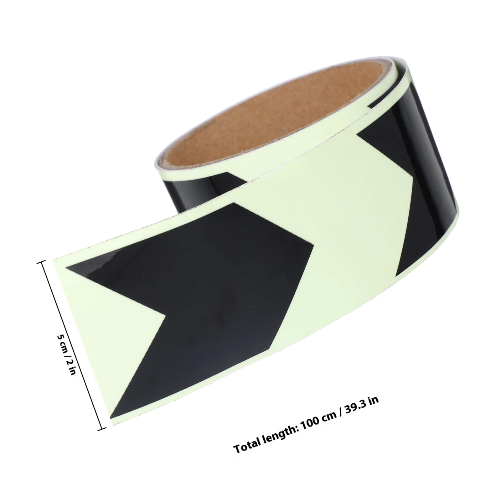 1 Roll Luminous Directional Arrow Glow In The Dark Self Adhesive Waterproof Floor Marking Sticker For Indoor Outdoor Use Arrow