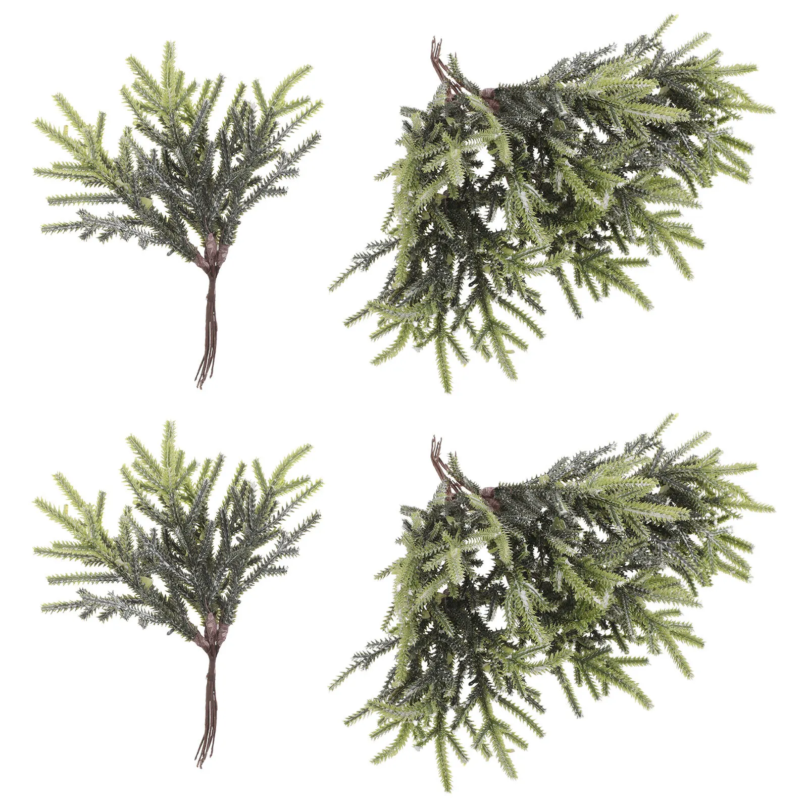 

60pcs Artificial Pine Branches Greenery Decor Realistic Faux Evergreen Stems For Christmas Tree Filler Diy Cedar Picks Holiday