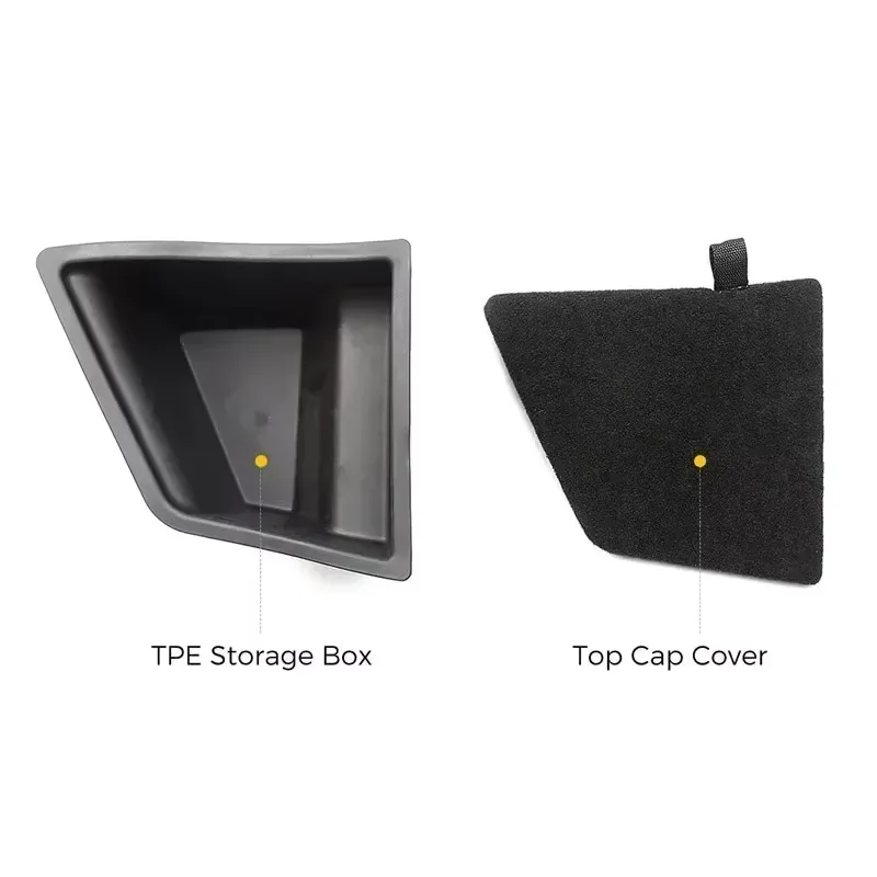 Für Tesla Modell 3 Hinten Stamm Lagerung Box Linke Seite Raum Organizer Box mit Zugseil Auto Innen Zubehör Modell 3 2021-2023 – Detail 5