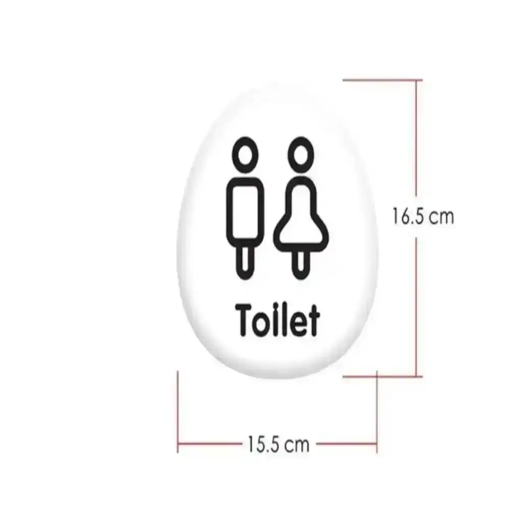 Schlafzimmer- und Badezimmer-Türschilder, Imitierte Toilettenschilder, Hausnummernschild, WC-Wandaufkleber, Waschraum-Beschilderung, Adressplakette – Detail 1