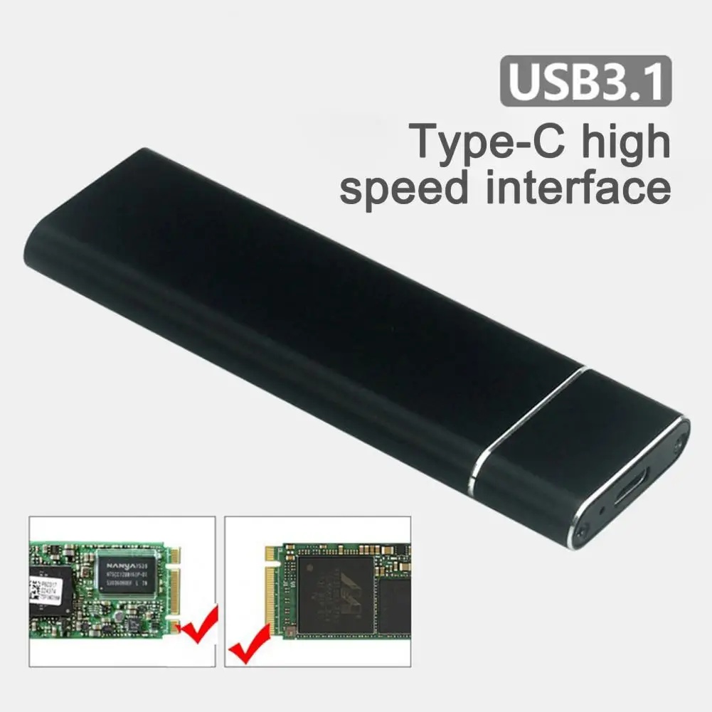 Hard Drive Enclosure Compact SSD Box Portable High Speed High-quality USB 3.1 to M.2 NVME/NGFF PCIe SSD Enclosure