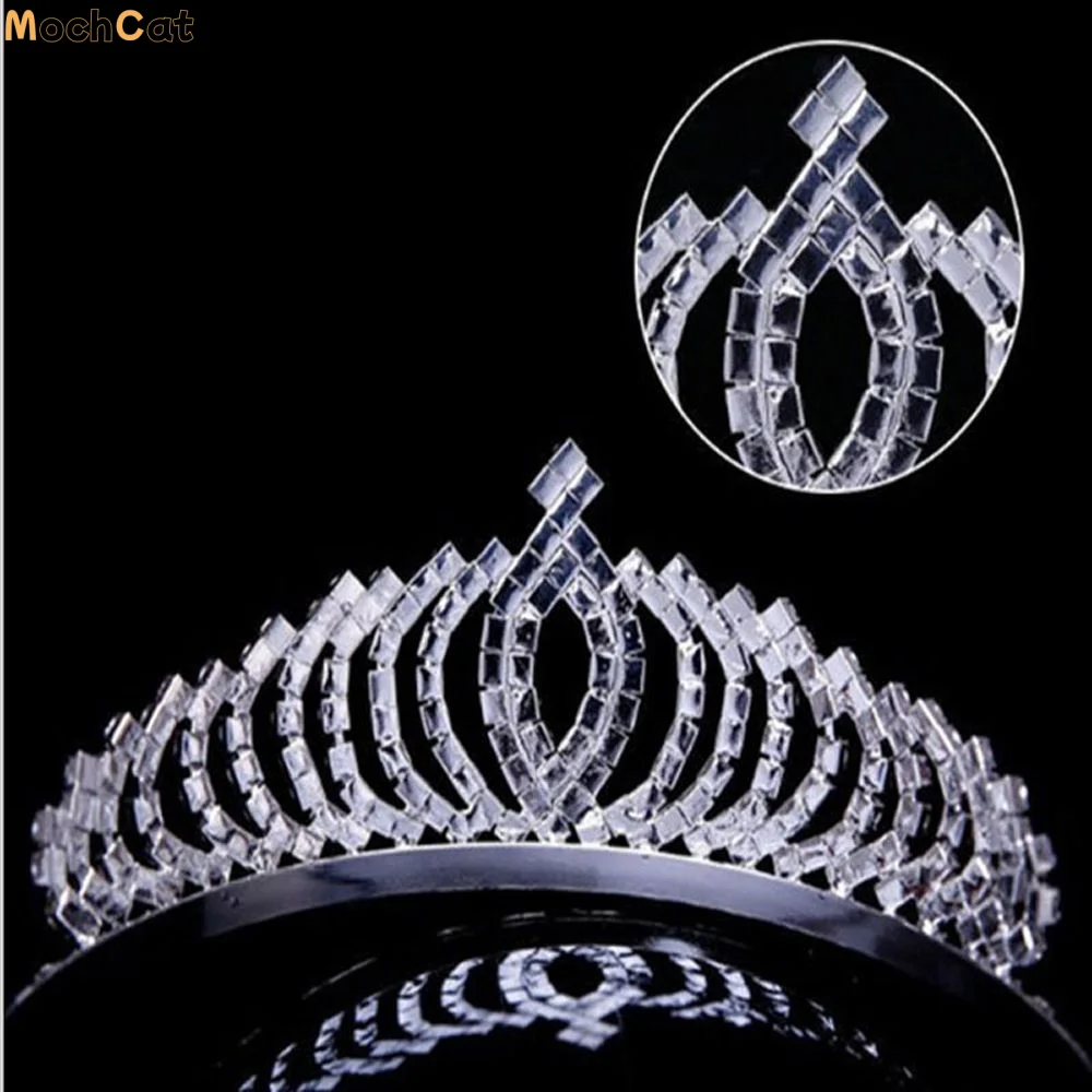 

Good Quality Hair Clasp Hair Clips Act of Role of Queen Bride Headdress Headwear Princess Diamond Crown Hair Hoop Headband