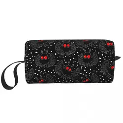 Mothman Night Large Makeup Bag Zipper Pouch Travel Cosmetic Bags Cute Monster Cryptids Organizer for Unisex