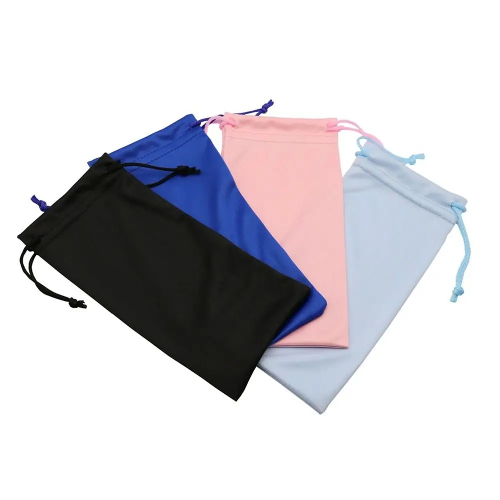 Drawstring Bag Simple Sunglasses Bag Soft Microfiber Glasses Pocket Sun Glasses Pouch Women Men