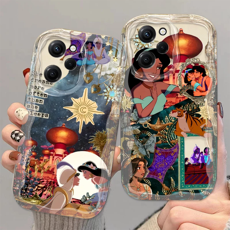 Disney Aladdin Magic Lamp For Xiaomi Redmi Note 13 12 12S 11S 11 10 9 8 10A 9C Pro Plus 5G Wave Oil Funda Phone Case