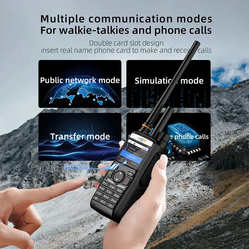 KSUN CT70 Gps Beidou Positioning Single Call Group Call 4g Poc Radio Network Analog Dual Mode Walkie Talkie Phone