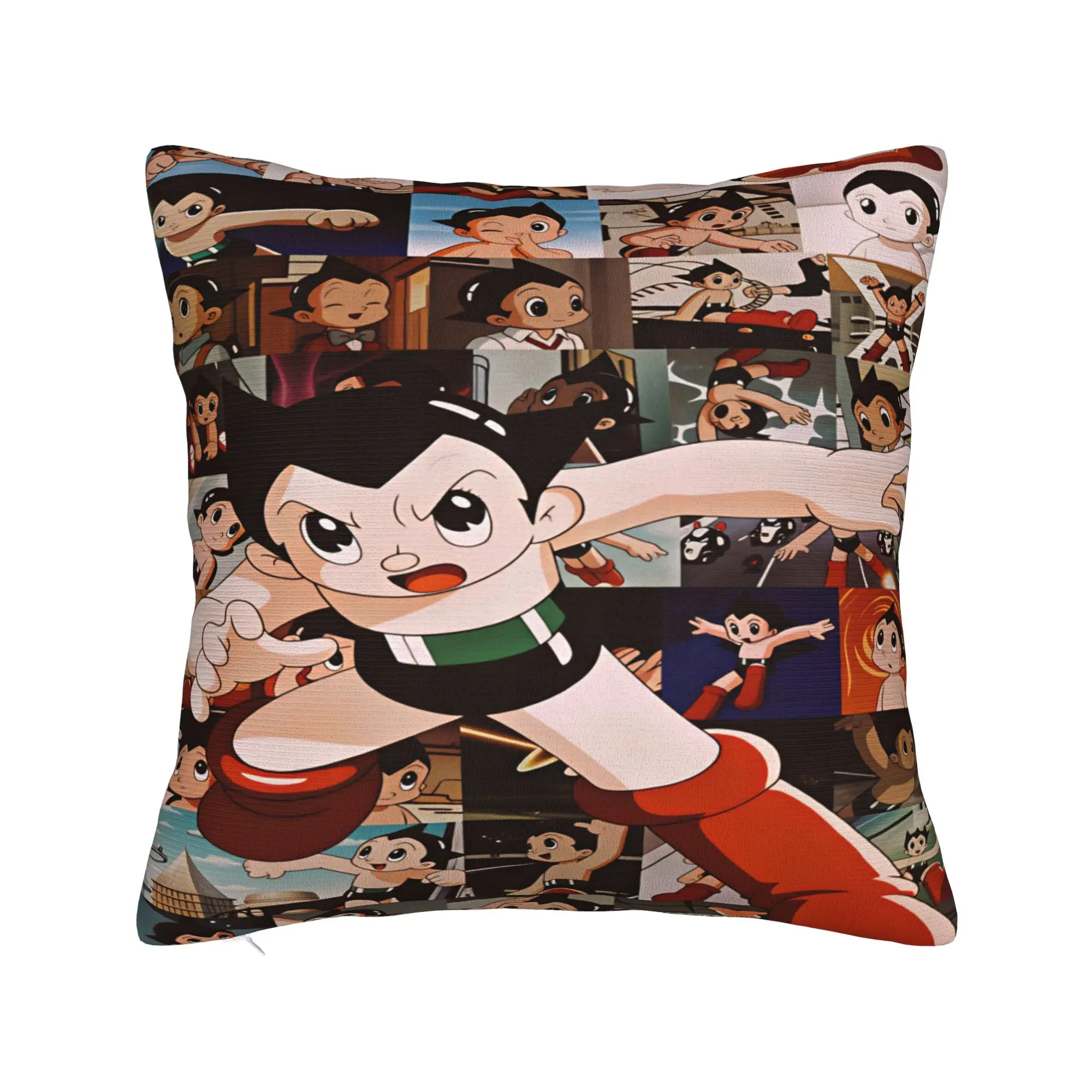 Astro Cartoon Boy Pillow Cover  Soft Cushion Cover Retro Trendy Pillow Case For Living Room Chair