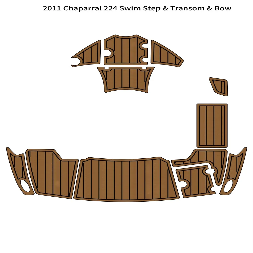 

Swim Platform Bow Boat EVA Foam Faux Teak Deck Floor Pad Mat For 2011 Chaparral 224