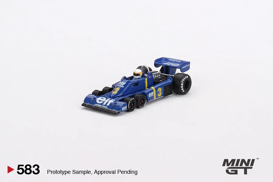 MINIGT 1/64 Tyrrell P34 #3 Jody Scheckter 1976 Swedish GP Winner MGT00583-CH Car Alloy Diecast Metal Model Kids Toys for Boys