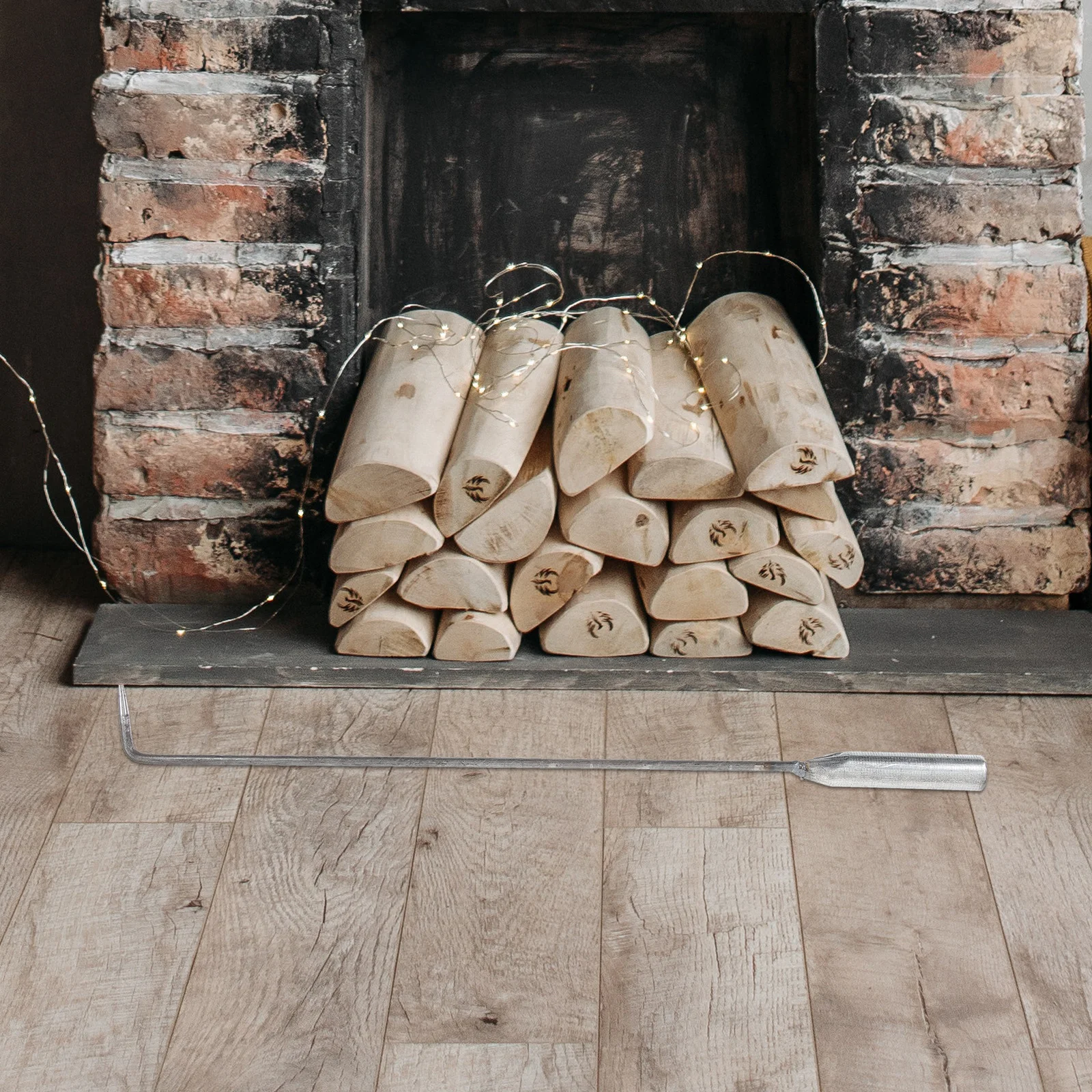 1 قطعة هوك الفحم الحديد النار بوكر مقبض طويل للشواء في الهواء الطلق التخييم الموقد أدوات حفرة النار الملحقات #5