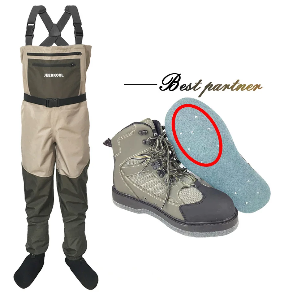

Reef Rock Fishing Shoes Waterproof Wading Clothes Anti Slip Felt Sole Hunting Fishing Boots Fit for Fly Fishing Chest Waders