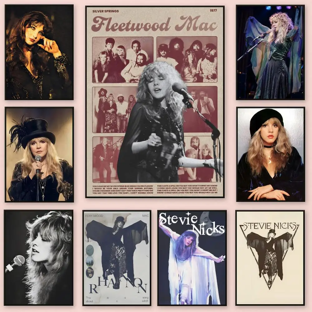 Iconic Rock Singer S-Stevie Nicks Poster Series HD Wall Living Room Home Decor Gift