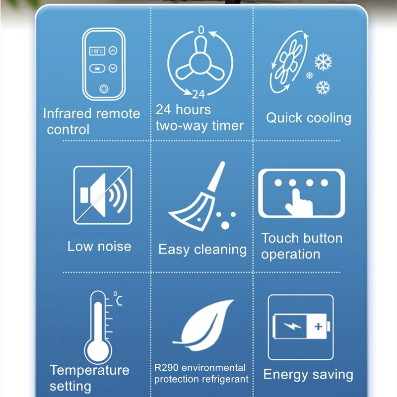 Mini mobile air conditioning no-drain compressor refrigeration Portable tent home dormitory Mini air conditioner