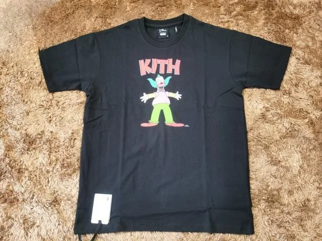 

Футболка KITH Clown Kus с принтом, хлопковая, с круглым вырезом, свободного кроя, модная, в городском стиле, с коротким рукавом, повседневная, для молодых мужчин