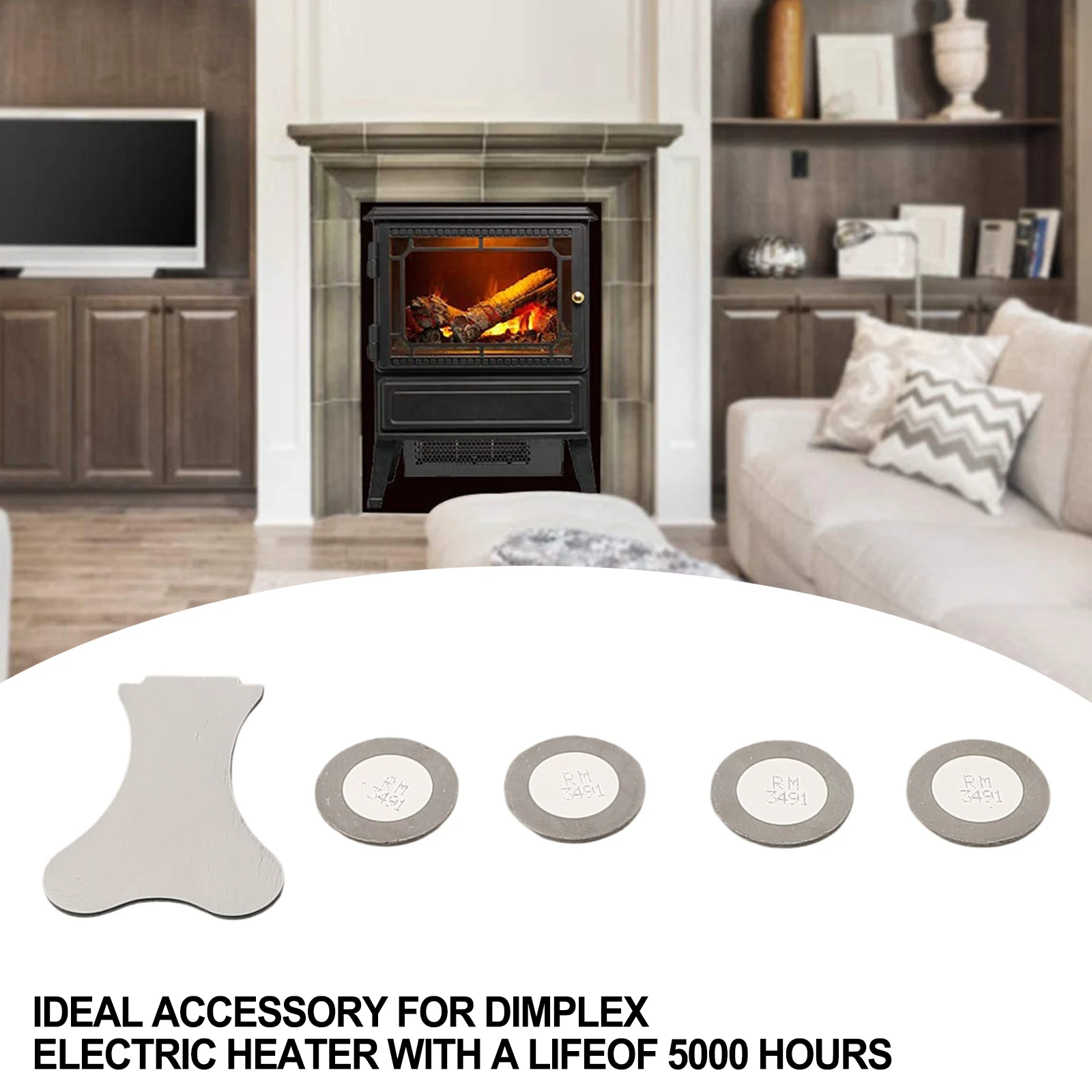 5 ชิ้น/เซ็ต Humidifier Atomizing ฟิล์ม Transducer ดิสก์แก้ว Disk Transducer แผ่นสําหรับ DIMPLEX Opti-Myst ไฟฟ้า Fire เครื่องทําความร้อน 20 มม.