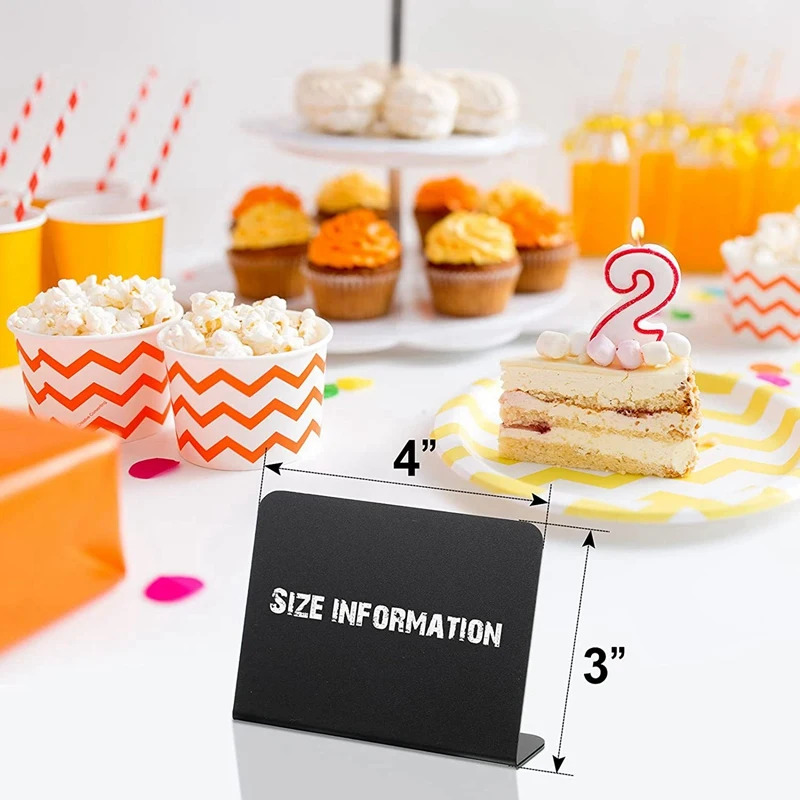 Лучшие предложения, 40 шт., 4X3 дюйма, мини-доска, стол, палатка, знак, доска, буфетки, бирки, пищевая этикетка для детской настольной доски