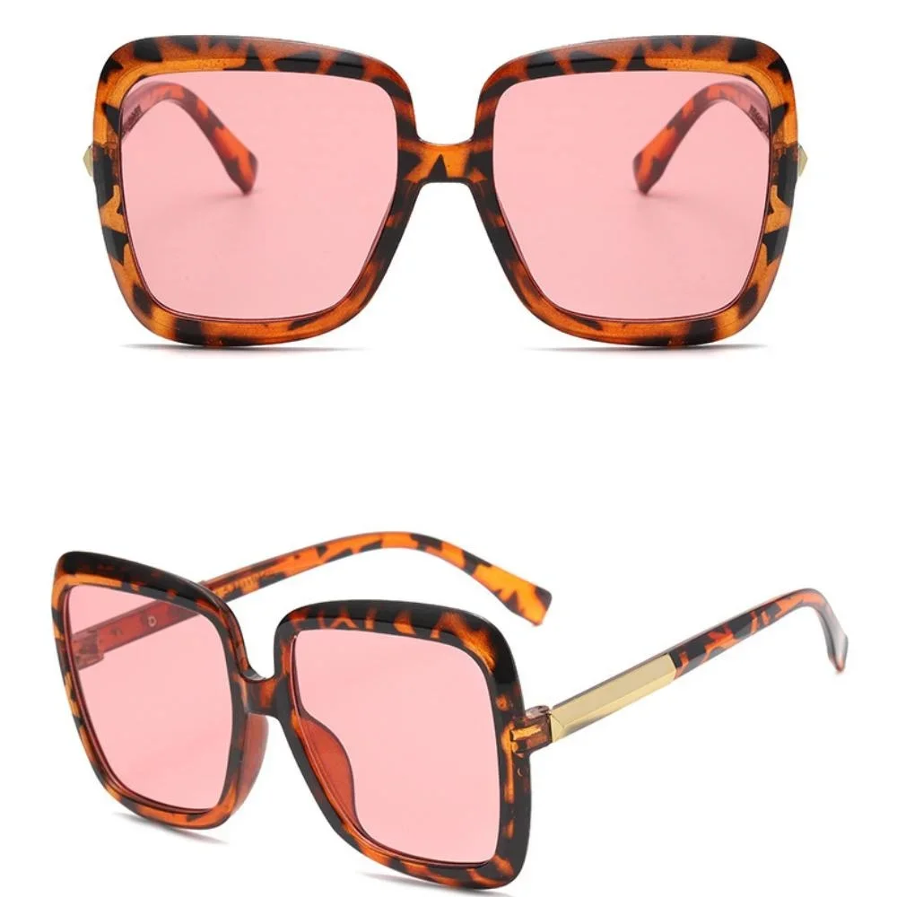 نظارات شمسية عصرية مربعة كبيرة الحجم عصرية ورقيقة ومتعددة الاستخدامات ذات تصميم مقعر نظارات شمسية للحماية من الأشعة فوق البنفسجية