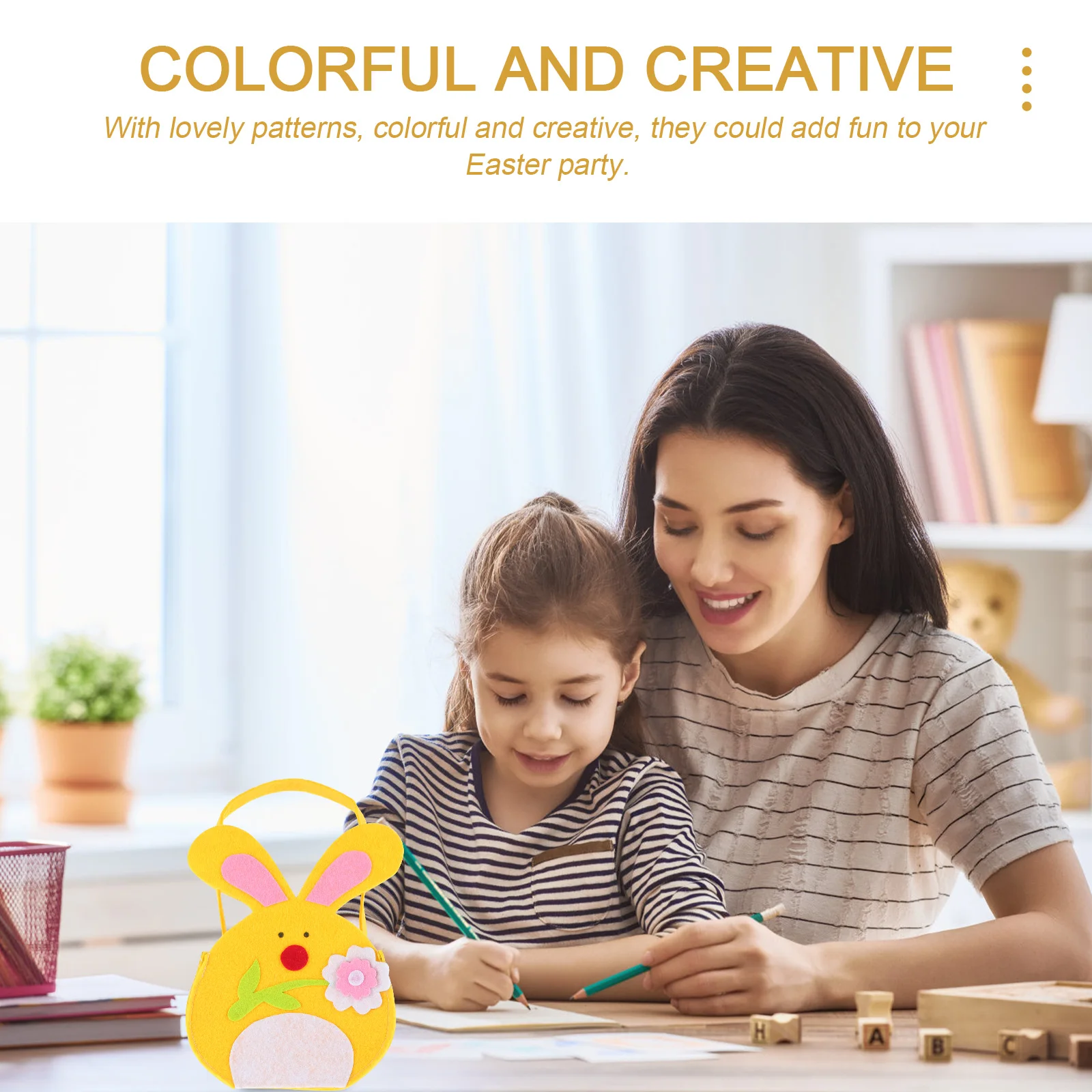 

Easter Gift Bag Candy Storage Pouch For Holiday Party Decor Bunny Shape Easter Egg Container Festival Supply Treat Bag