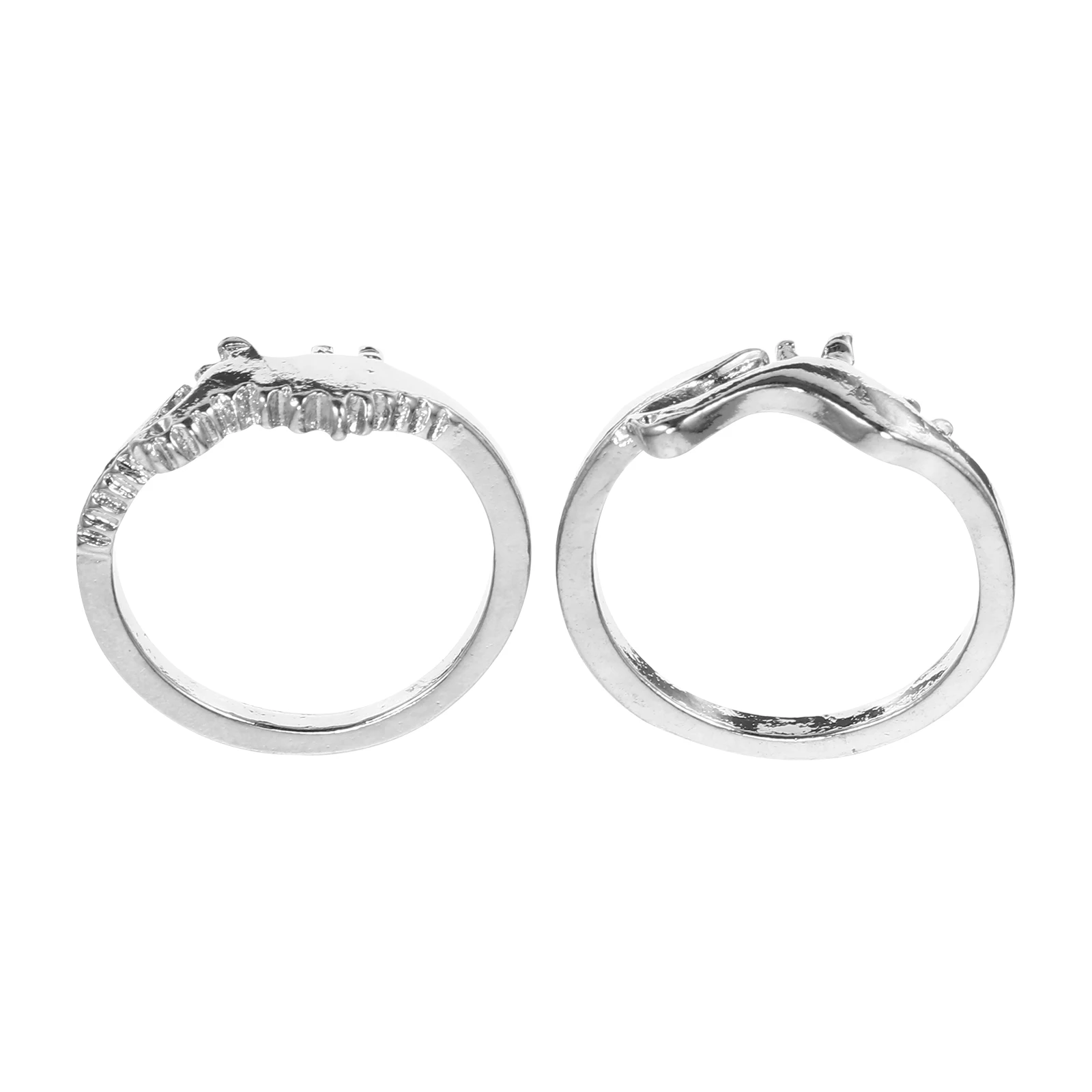 

2 Pcs Dinosaur Unique Cute Accessories Vintage Finger Jewelry Alloy Hand Fashion Accessory Bride The