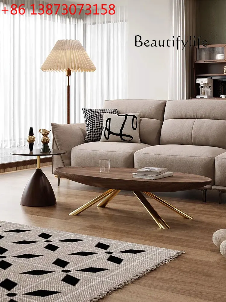 

Nordic Style Minimalist Living Room Home Oval Coffee Table