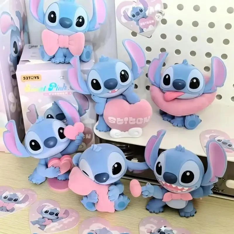 

Hot Sale Stitch Warm Pink Series Surprise Blind Box Pendant Model Toy Ornament Kawaii Doll Decorations Kids Mystery Box XmasGift