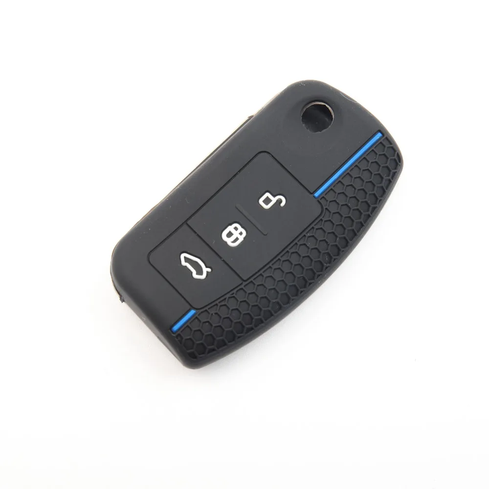 silicone car key case cover key holder for Ford Focus mk2 C Max S-MAX EcoSport Fusion Fiesta Mk7 Cowgar Mondeo 2 Mustang Mach