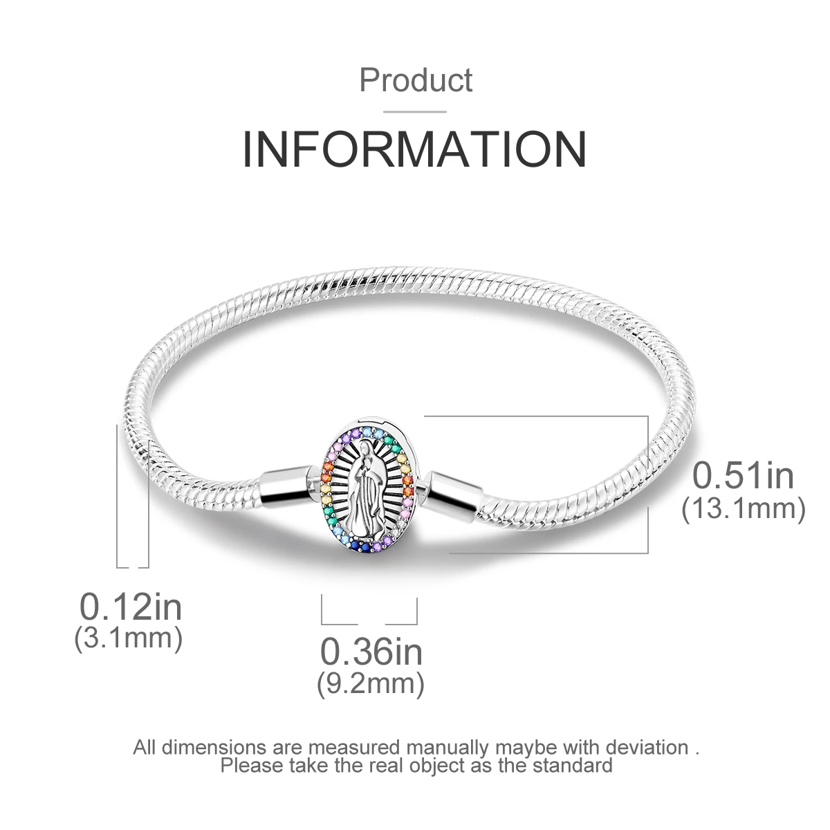 925 Sterling Silber Original Schlangenkette Herzverschluss Perlen-Sicherheitskette Armbänder Passend für Charms DIY Schmuck für Frauen – Detail 25