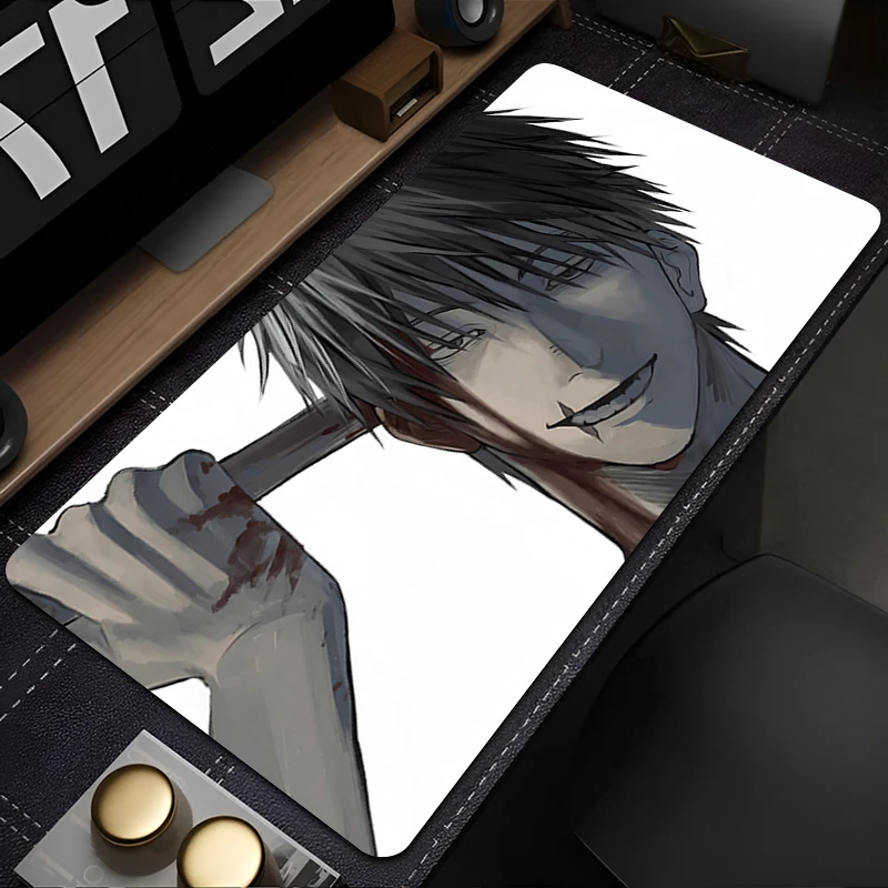 السلع المنزلية لوحات ماوس للألعاب ماوس حصيرة كبيرة مكتب الحصير عدم الانزلاق المطاط ماوس الوسادة Jujutsu Kaisen Toji Fushiguro لوحة المفاتيح