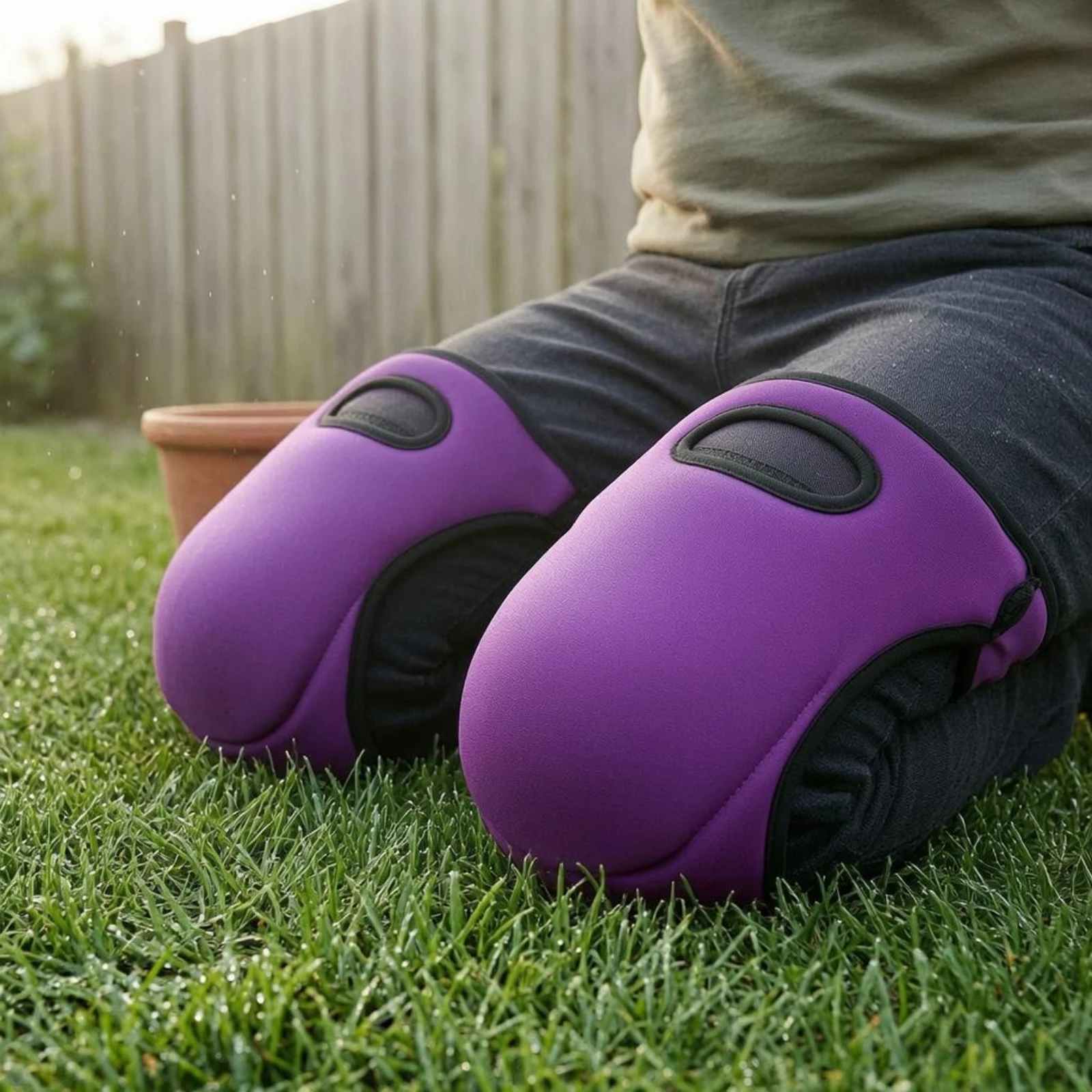 Gardening Knee Pads Padded Work Knee Pads Safety Gear Neoprene-Style Contoured for Weeding, Trimming