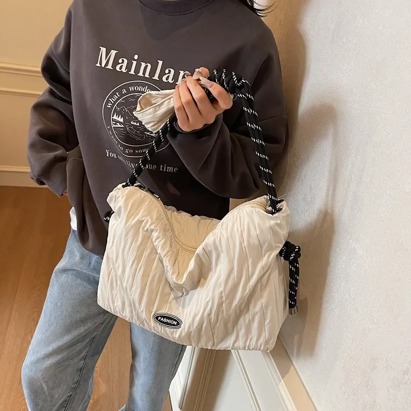 

Nylon Solid Color Zipper Versatile Shoulder Bags Fashion Multiple Pockets Crossbody Bag 2025 Brand Large Capacity Bags for Women