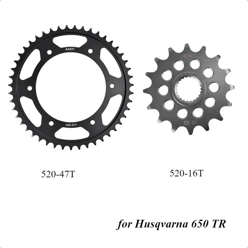 

520 16T 47T Motorcycle Front Rear Sprocket Gear Wheel Cam Kit for Husqvarna 650 TR Terra 650 TR Strada 2013 2014