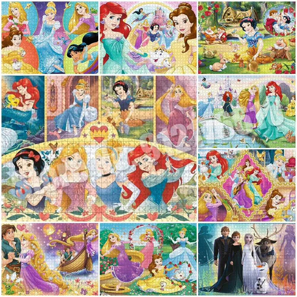 

Disney Princess Jigsaw Puzzle 1000 Pieces Puzzle Game Paper Assembling Puzzles for Adults Puzzle Toys Children Home Games Toys