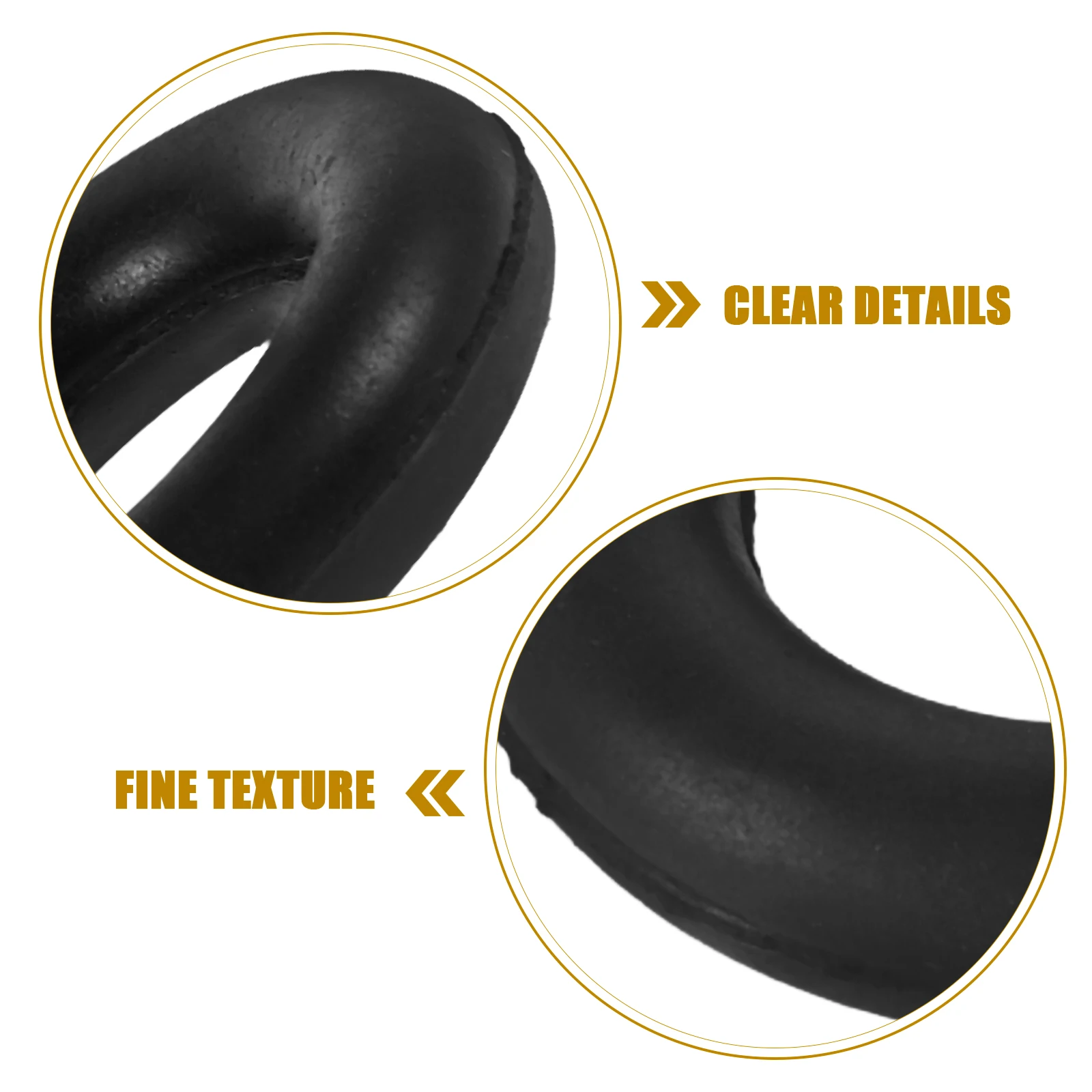 5 قطع من حلقة مطاطية للآلة، حلقة مطاطية بديلة متينة لآلة الخياطة القديمة، مستلزمات الخياطة اليدوية باللون الأسود #3